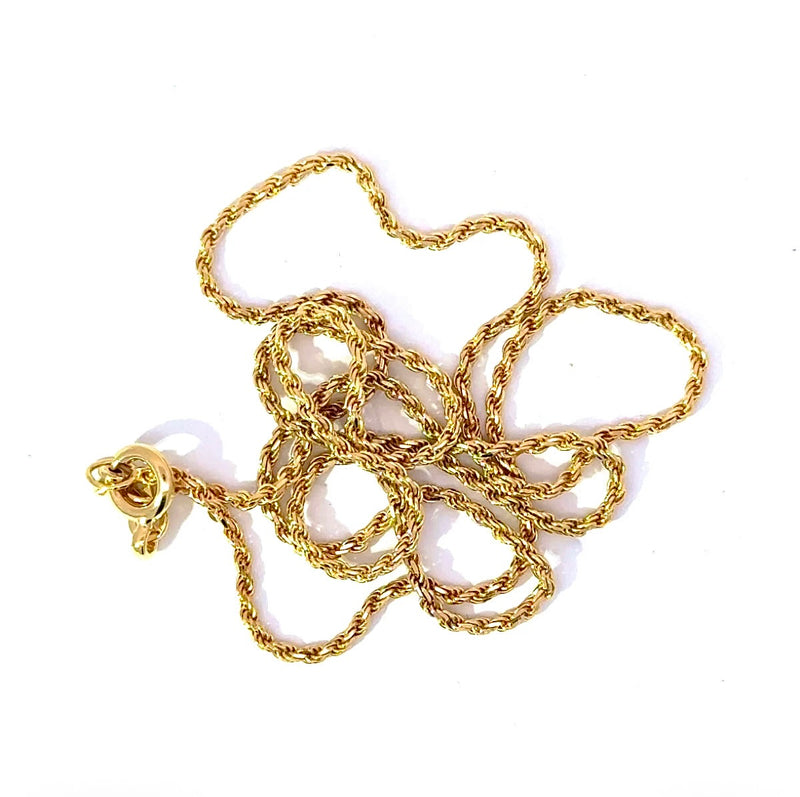 Leuchtende Twist Halskette in 18 Karat Gelbgold mit Federring