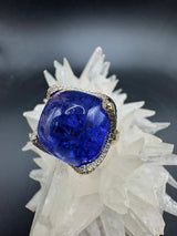 Beeindruckender Ring in 14 Karat Gelbgold mit feinen Tansanit & Brillanten
