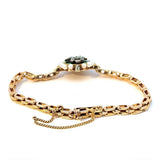 Vintage-Armband in 14 Karat (585) um 1900 mit Diamanten, Emaille & Perlen