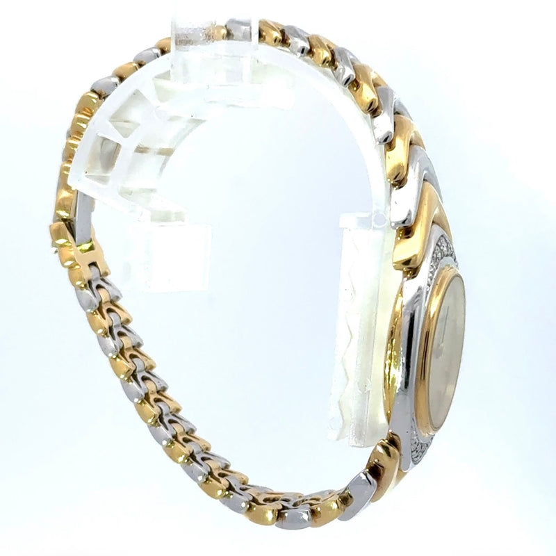 Ausgefallene Goldbaur-Uhr in 18 Karat Gelb- & Weißgold – mit Brillanten