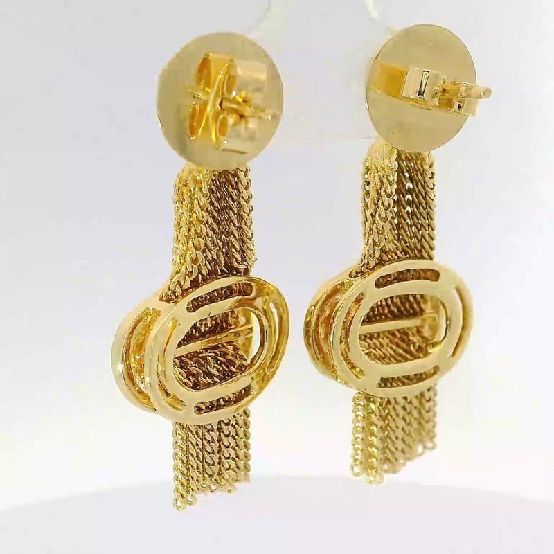 Außergewöhnliche Ohrringe in 18 Karat Gelbgold mit feinsten Brillanten