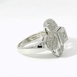 Eleganter Ring in 14 Karat Weißgold mit Brillanten