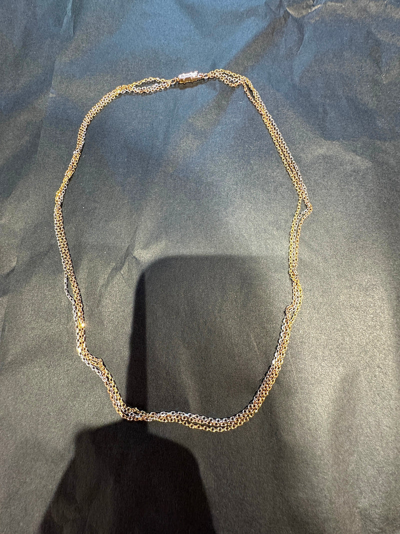 Cartier Halskette in 18 Karat Gelb-,Weiß-& Roségold