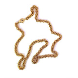 Elegante Zopf Halskette in 14 Karat Gelbgold mit Karabiner
