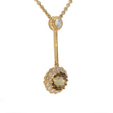 Besonderes Collier in 18 Karat Gelbgold mit gelben Tansanit & Brillanten