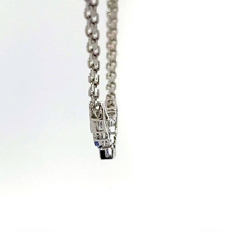 Elegantes Collier in 14 Karat Weißgold mit feinen Tansaniten & Brillanten