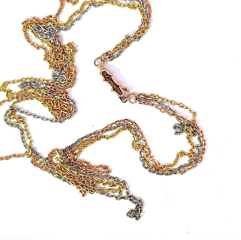 Cartier Halskette in 18 Karat Gelb-,Weiß-& Roségold