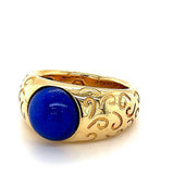 Original Cantelli Blue Moon Ring in 18 Karat Gelbgold mit feinem Lapis Lazuli