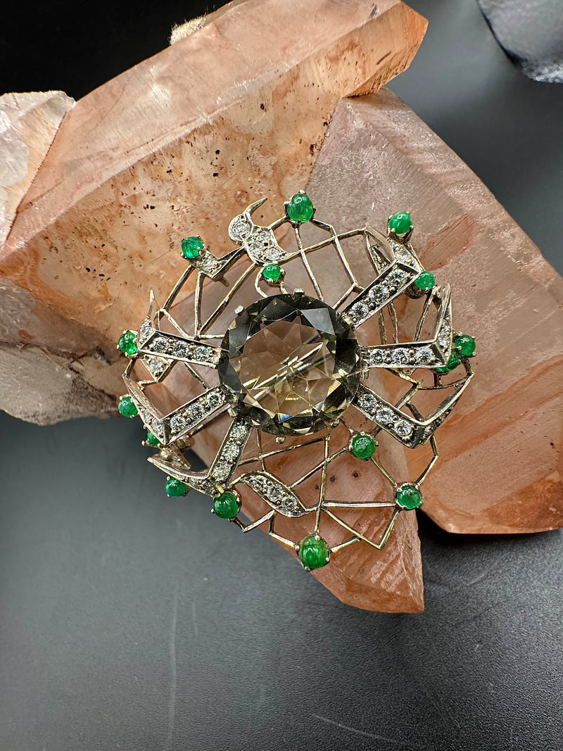 Vintage-Brosche & Anhänger in Silber – handgefertigtes Unikat