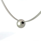 Edles Collier in 14 Karat Weißgold mit 950er Platin-Anhänger & Brillant
