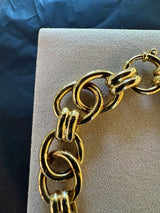 Breites Armband in 14 Karat Gelbgold mit Federring