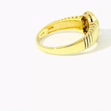 Eleganter Ring in 14 Karat Gelbgold mit Rubin & Diamanten