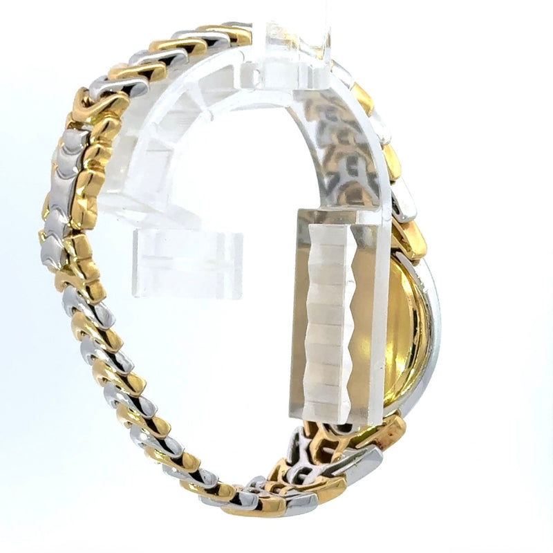 Ausgefallene Goldbaur-Uhr in 18 Karat Gelb- & Weißgold – mit Brillanten