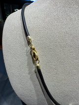 Einmaliger Anhänger in 18 Karat Weißgold & 900er Gelbgold mit Smaragd & Brillanten