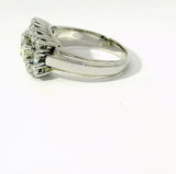 Vintage-Cocktailring in 14 Karat Weißgold mit 1,47 ct hochfeinen Brillanten