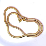 Edle Fischgräten Halskette in 18 Karat Gelbgold mit Karabiner