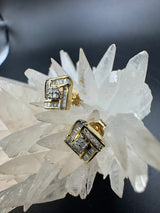 Elegante Ohrringe in 14 Karat (585) Gelbgold mit Diamanten