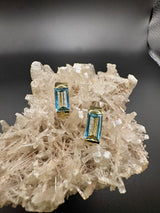 Elegante Ohrringe in 14 Karat Gelbgold mit leuchtenden Topasen