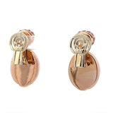 Edle Ohrringe in 18 Karat Roségold mit rosa Saphiren und rosa Andenopal
