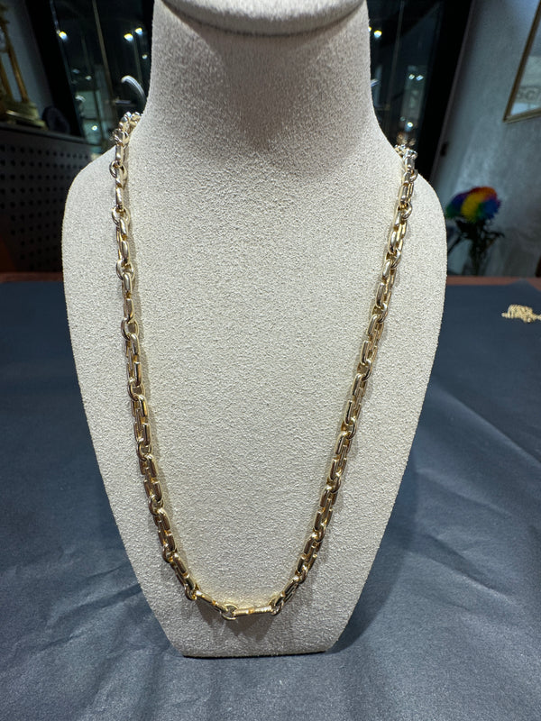 Besondere Halskette in 14 Karat Gelbgold mit Karabiner-Verschluss