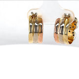 Moderne tricolor Ohrringe in 18 Karat (750) Gold mit feinen Diamanten