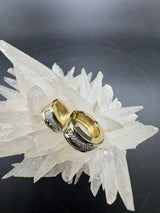 Zeitlose Kreolen in 14 Karat Gelbgold mit Diamanten