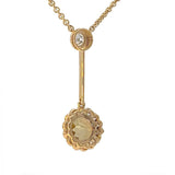 Besonderes Collier in 18 Karat Gelbgold mit gelben Tansanit & Brillanten