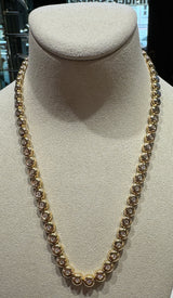 Timeless necklace in 14 carat yellow gold with brilliant-cut diamonds