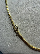 Lange Venezianerkette in 14 Karat Gelbgold mit Federring