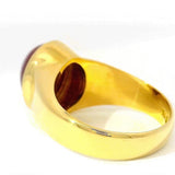 Massiver Ring in 18 Karat (750) Gelbgold mit natürlichem Rubin