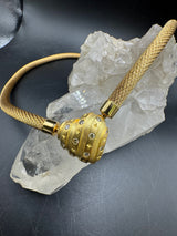 Dominantes Collier in 18 Karat (750) Gelbgold mit Brillanten