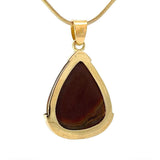 Eleganter Anhänger in 14 Karat Gelbgold mit australischem Boulderopal