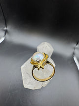Handgefertigter Ring in 18 Karat Gelbgold mit besonderer Perle & Brillant