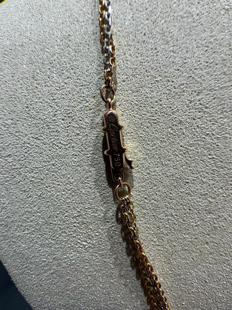 Cartier Halskette in 18 Karat Gelb-,Weiß-& Roségold