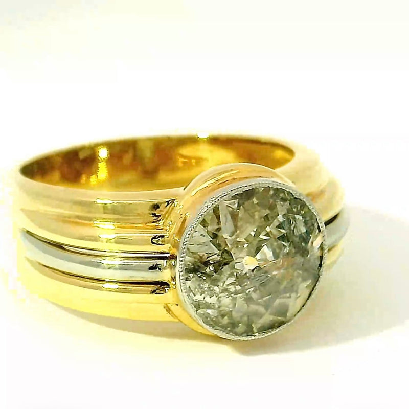 Beeindruckender Vintage-Ring in 14 Karat Gold mit riesigem Fancy-Diamanten