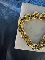 Ausgefallenes Erbsketten-Armband in 18 Karat (750) Gelbgold