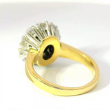 Hochwertiger Ring in 18 Karat Gelb- & Weißgold mit Saphir & Brillanten