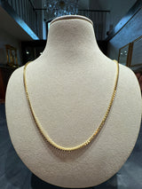 Leuchtende Venezianerkette in 8 Karat Gelbgold mit Federring