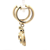 Elegante Ohrringe in 14 Karat Gelbgold mit Saphiren & Brillanten
