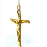 Kreuzanhänger in 14 Karat Gelbgold mit Jesusfigur