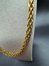 Elegante Zopf Halskette in 14 Karat Gelbgold mit Karabiner
