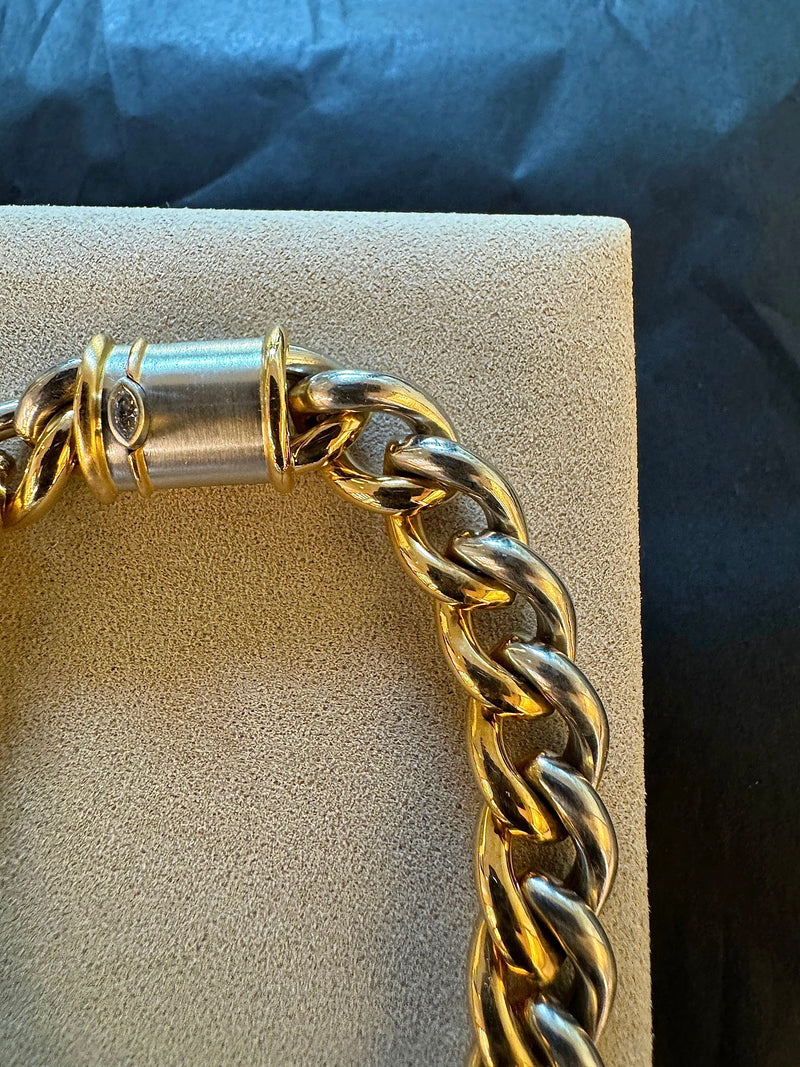 Original IsabellaFa Armband in 18 Karat Gelbgold und 950er Platin mit Diamant