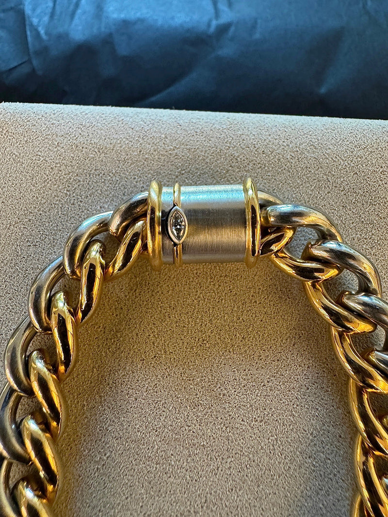 Original IsabellaFa Armband in 18 Karat Gelbgold und 950er Platin mit Diamant