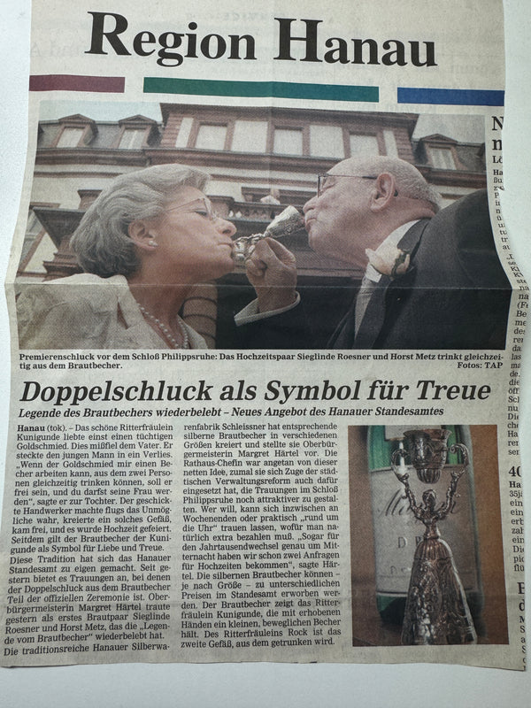 Hochzeitsbecher aus 800er Silber – Symbol von Liebe, Treue und Handwerkskunst