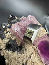 Edler Herrenring mit 1,00 Karat Princess Diamant in massiven 18 Karat Weißgold
