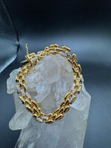Ausgefallenes & edles Armband in 18 Karat Gelbgold mit feinen Brillanten