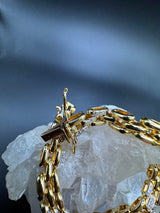 Ausgefallenes & edles Armband in 18 Karat Gelbgold mit feinen Brillanten