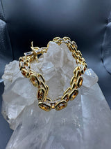Ausgefallenes & edles Armband in 18 Karat Gelbgold mit feinen Brillanten