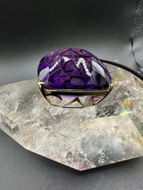 Riesiger Amethyst Anhänger in 14 Karat Gelbgold mit feinen Brillanten