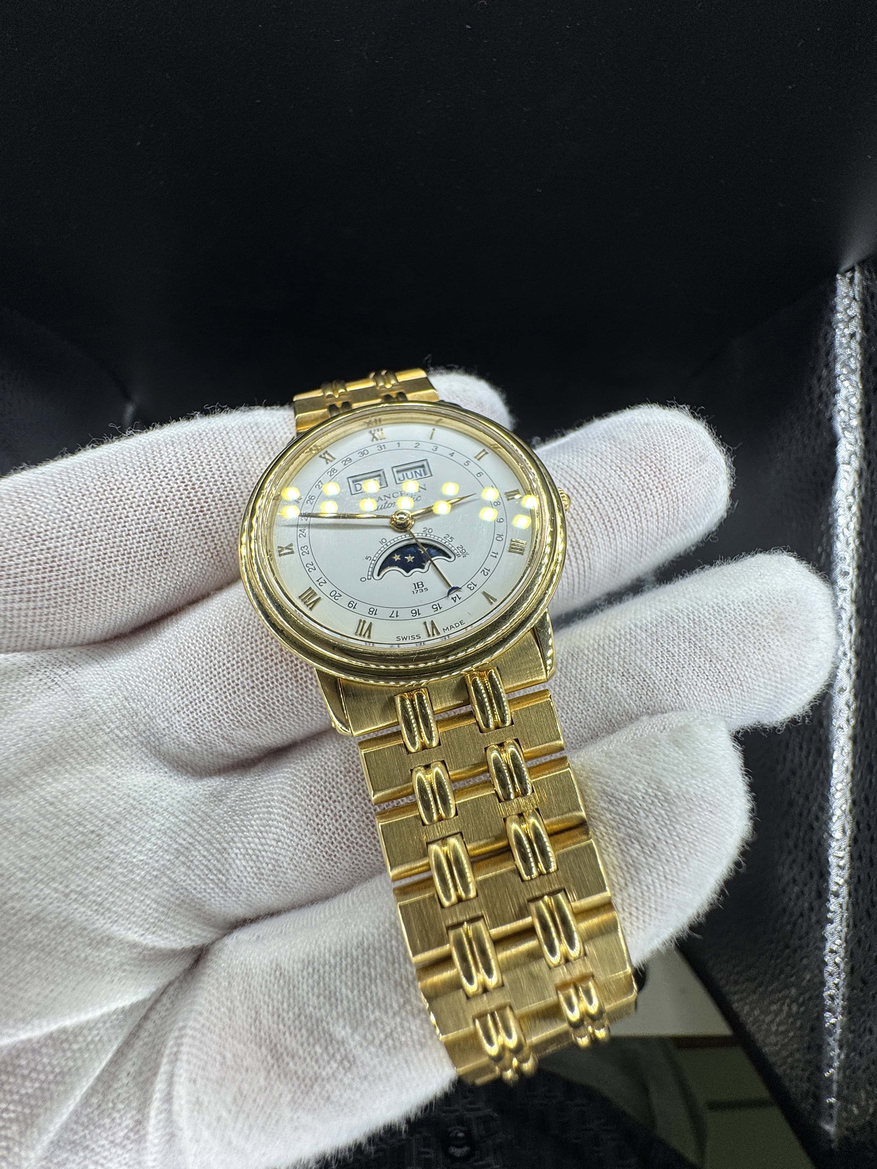 Blancpain Villeret Ref. 6595 in 18 Karat Gelbgold mit Mondphase